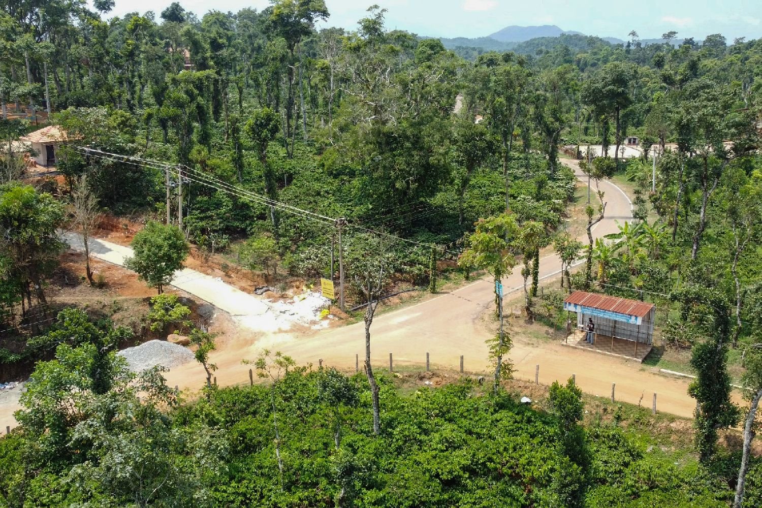 Malanadu plantation road and hills